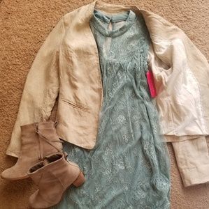 Lace seafoam dress sz XS